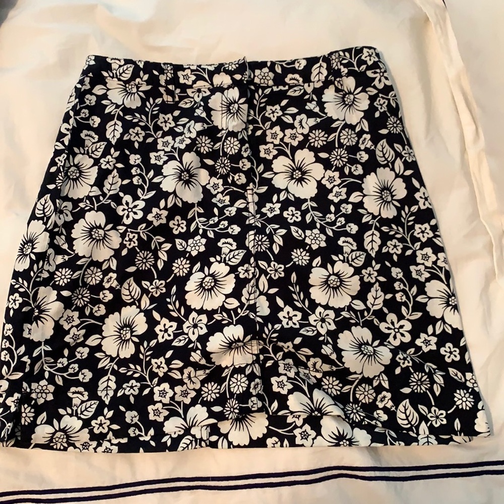 Ann Taylor floral cotton mini skirt
